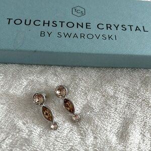 SANDCASTLE EARRINGS BY TOUCHSTONE CRYSTAL BY SWAROVSKI